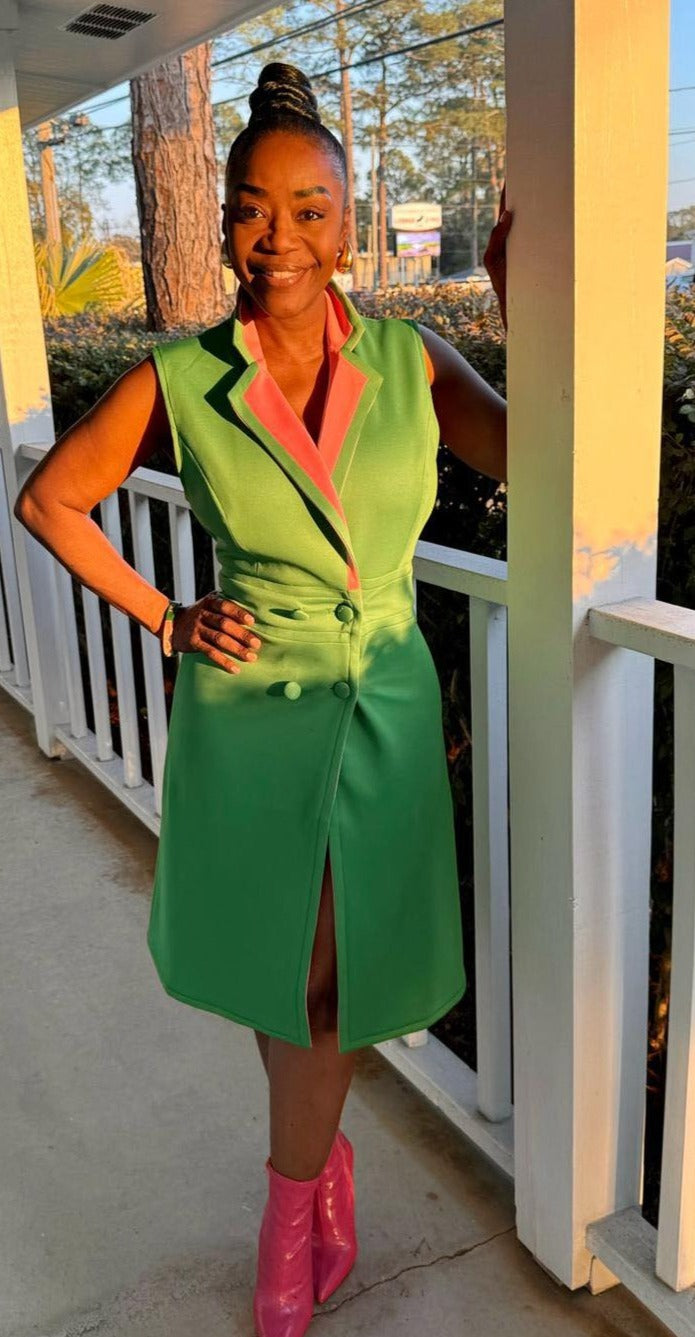 Reversible Pink and Green Dress