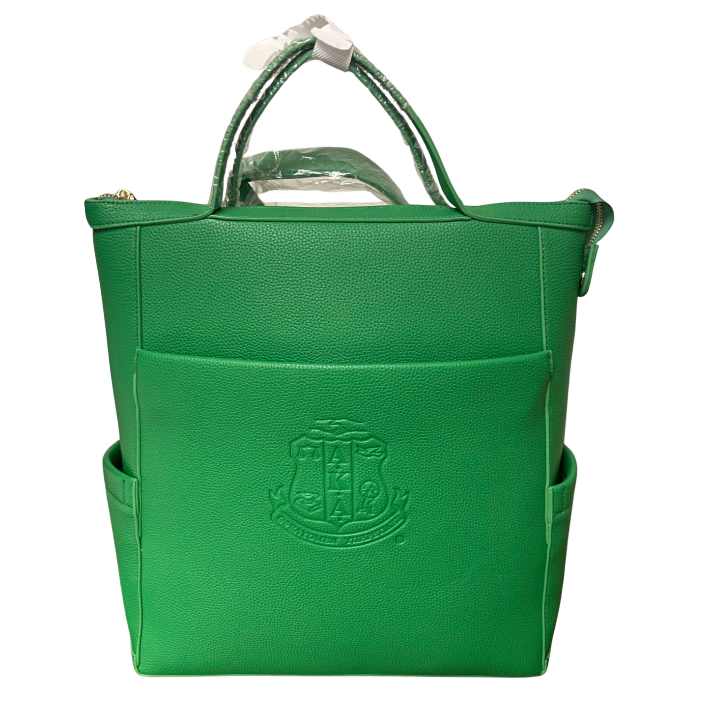 Green Sleek Backpack with AKA shield