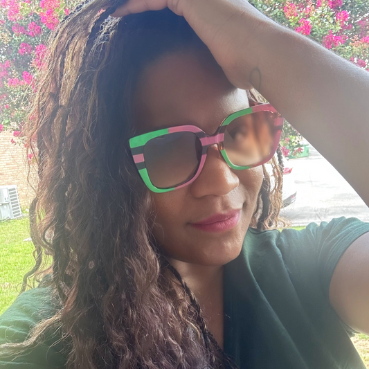 Pink and Green Sunglasses