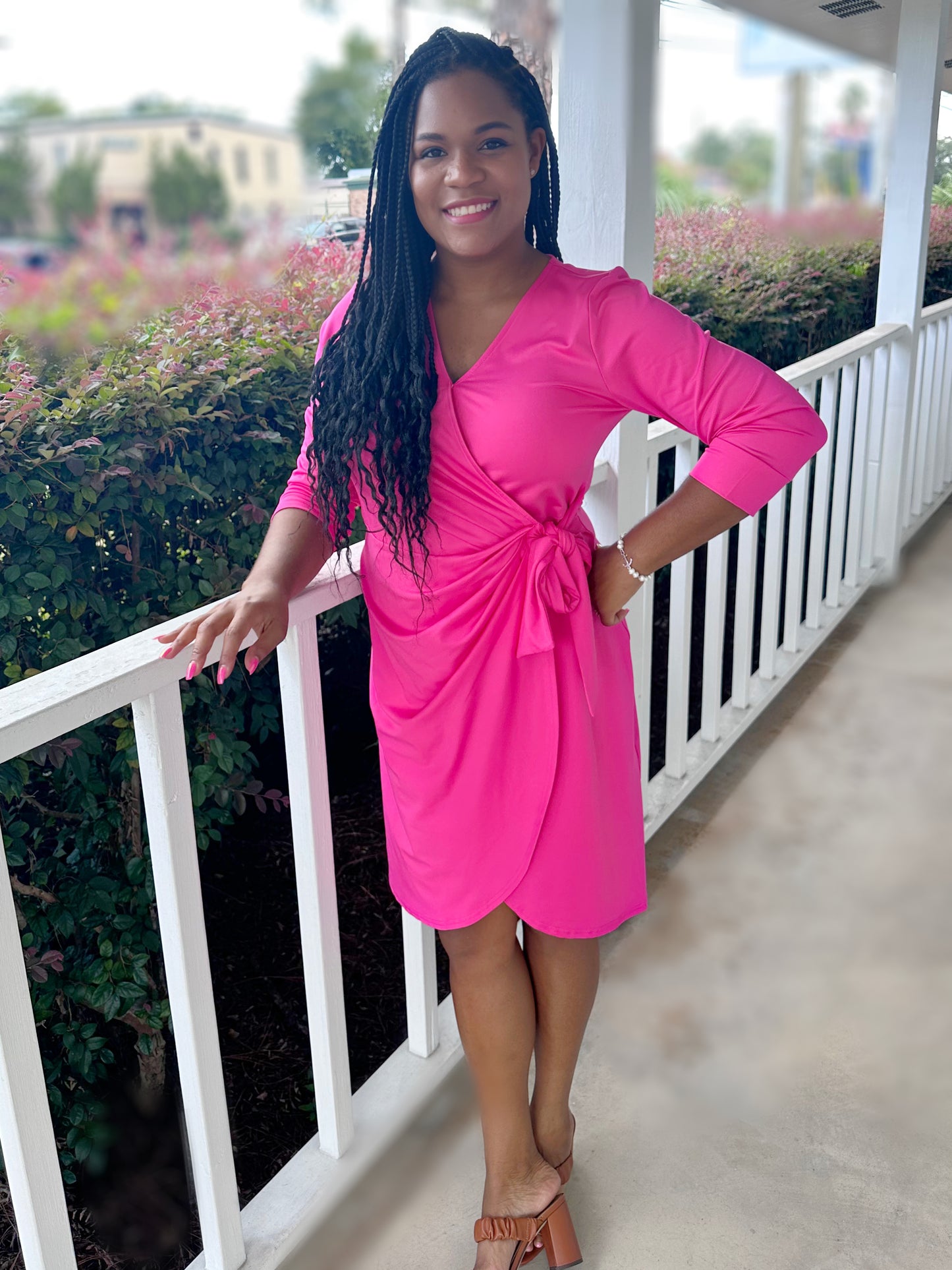 Pink Wrap Dress