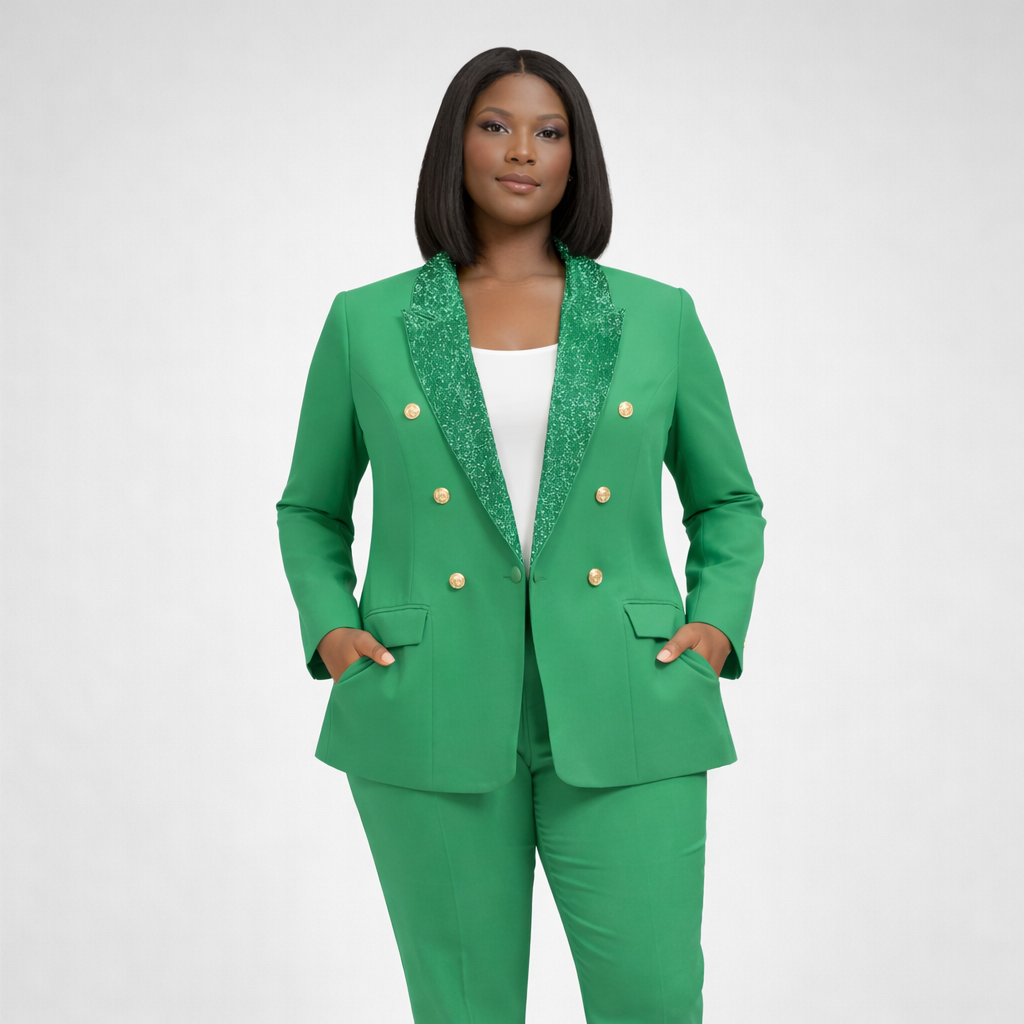 Green Pants with Seam and Pockets