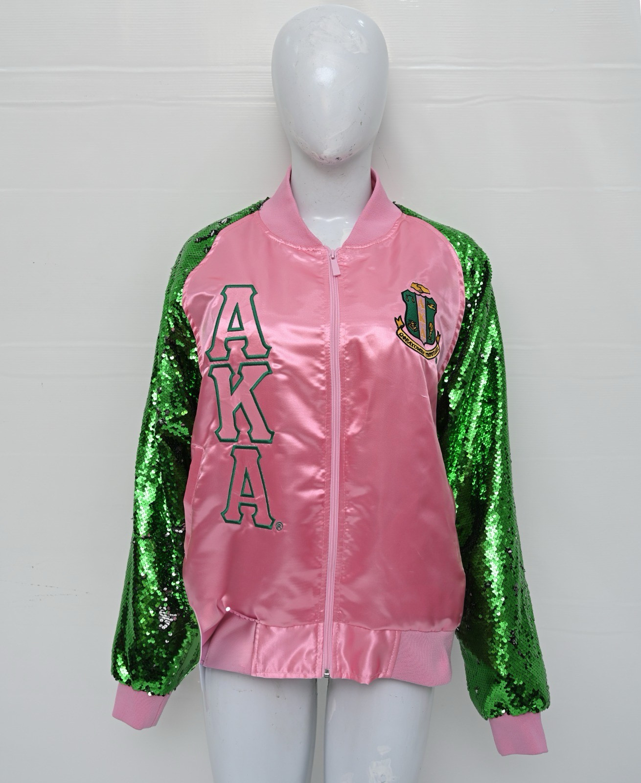 AKA Sequin Bomber Pink and Unique