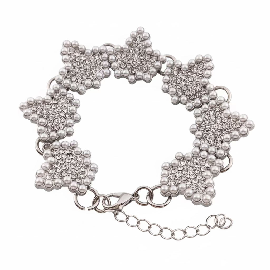AKA | Pearl Rhinestone Ivy Crest Bracelet