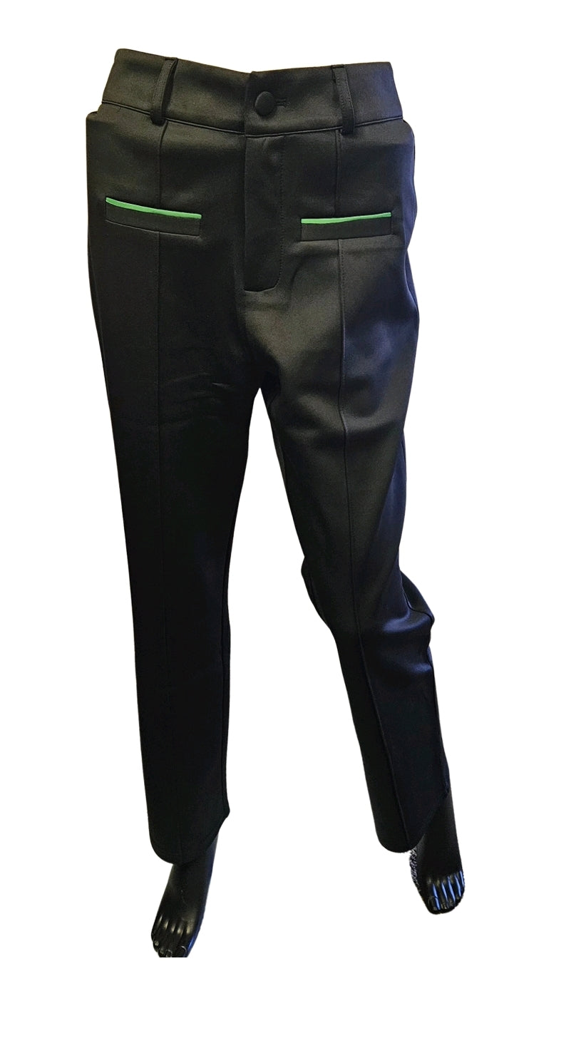 Black Pants with Seam and Pockets