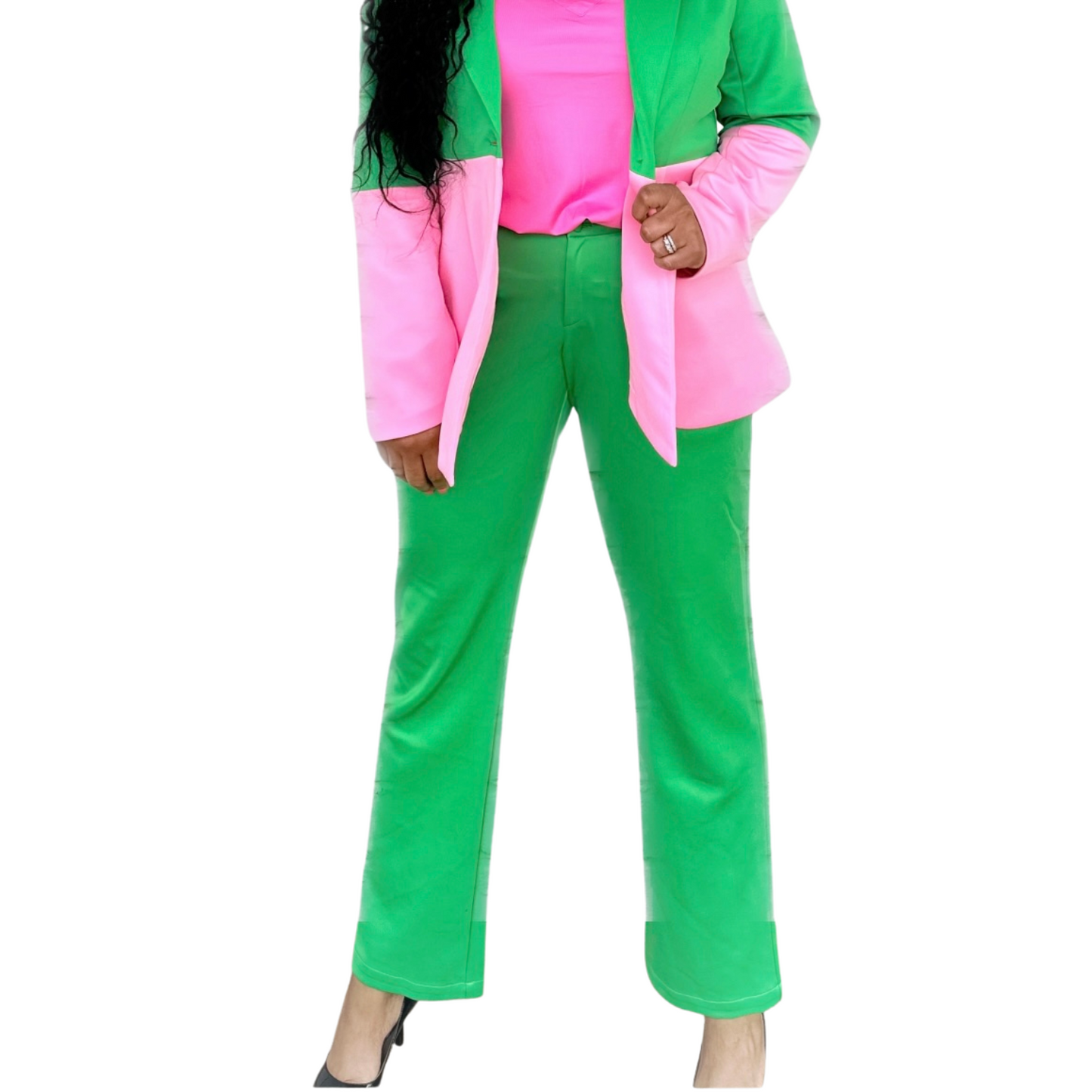 Green Pants with No Seam
