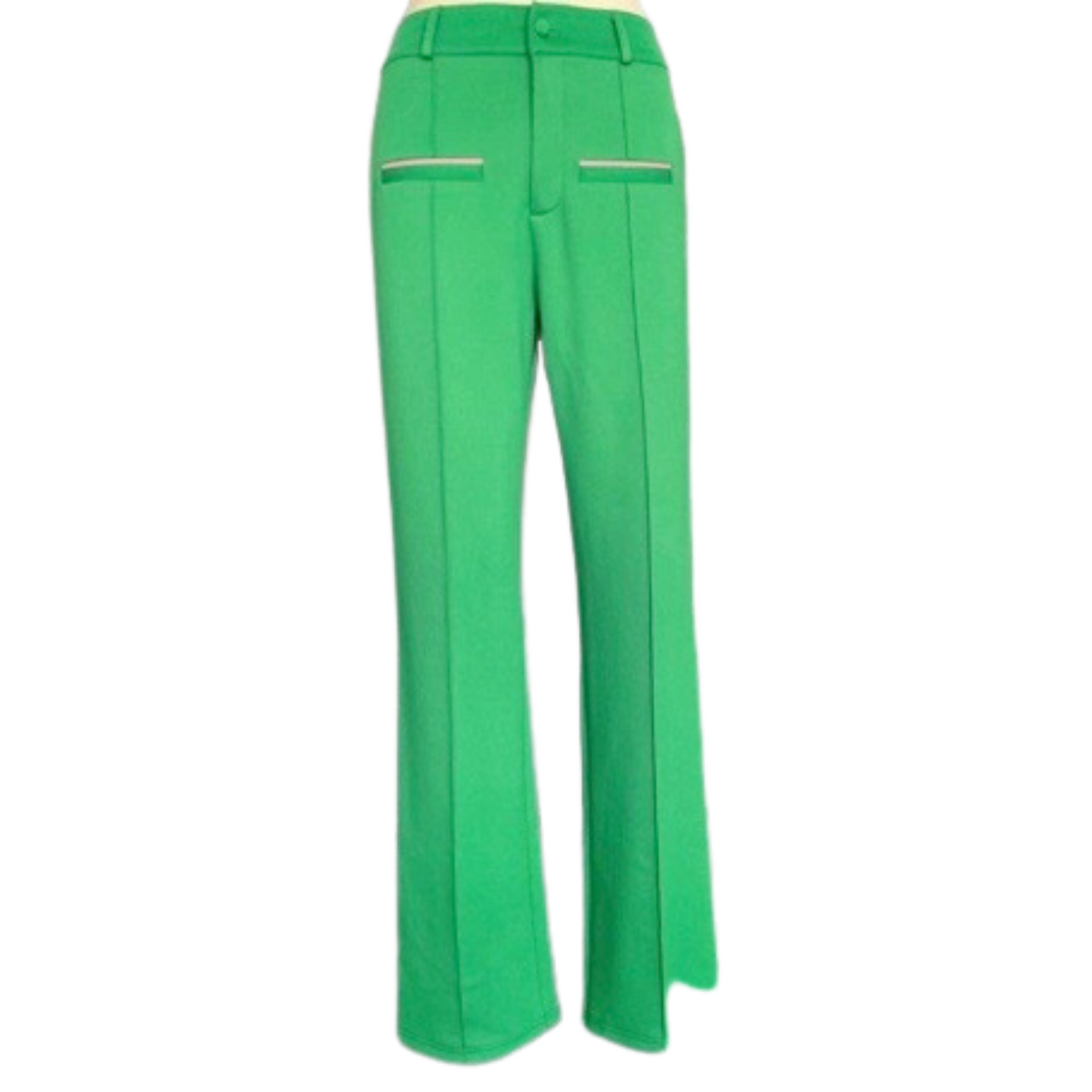 Green Pants with Seam and Pockets