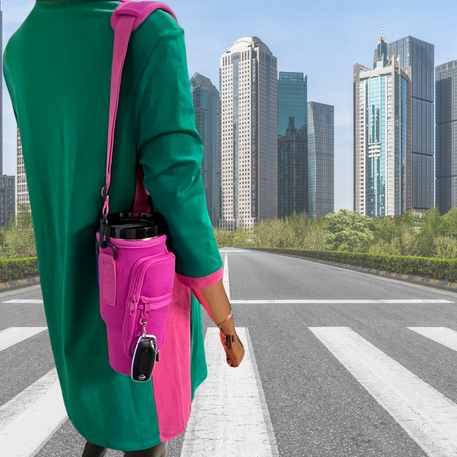 Hot Pink Water bottle/Phone Carrier