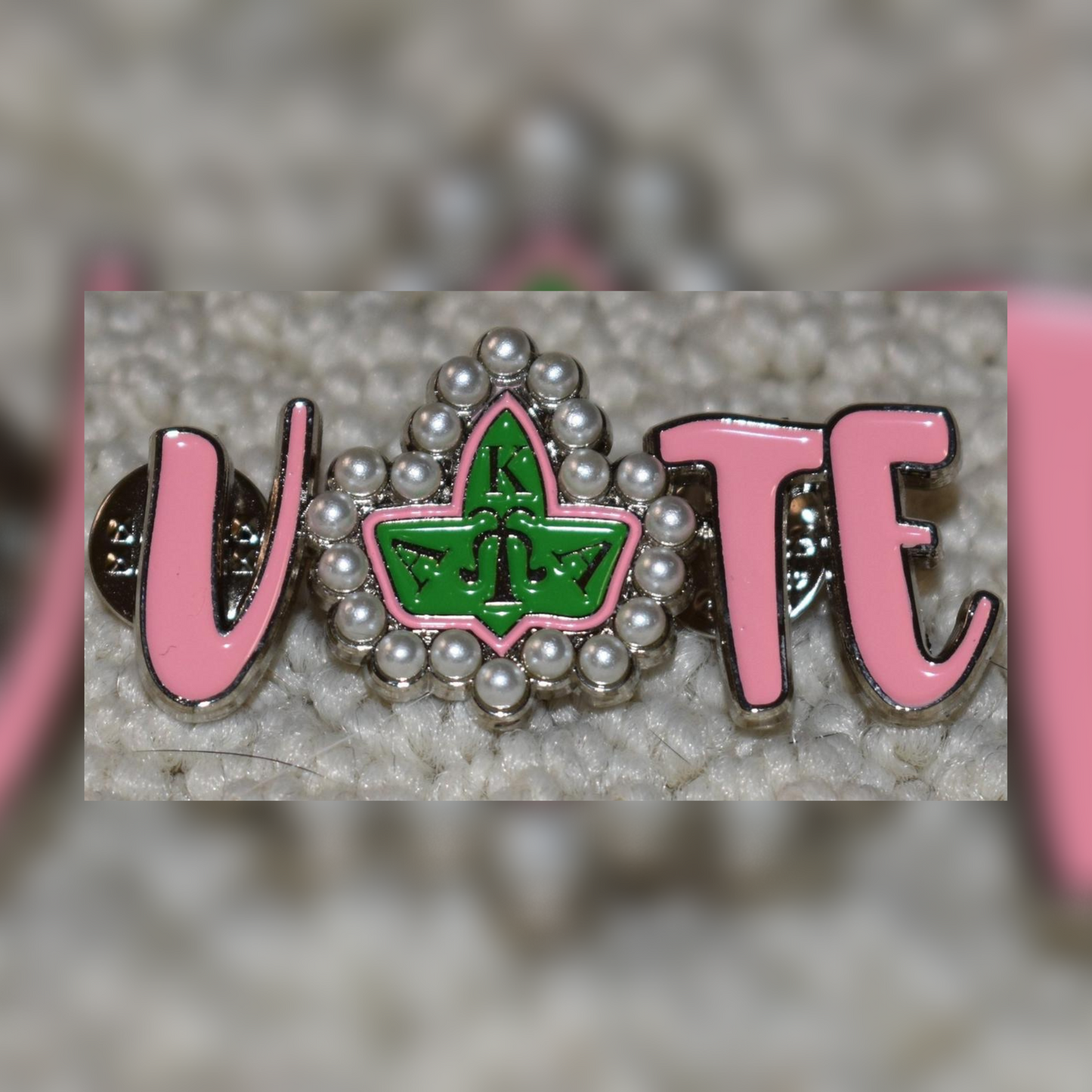 AKA | 20 Pearl Vote Label Pin