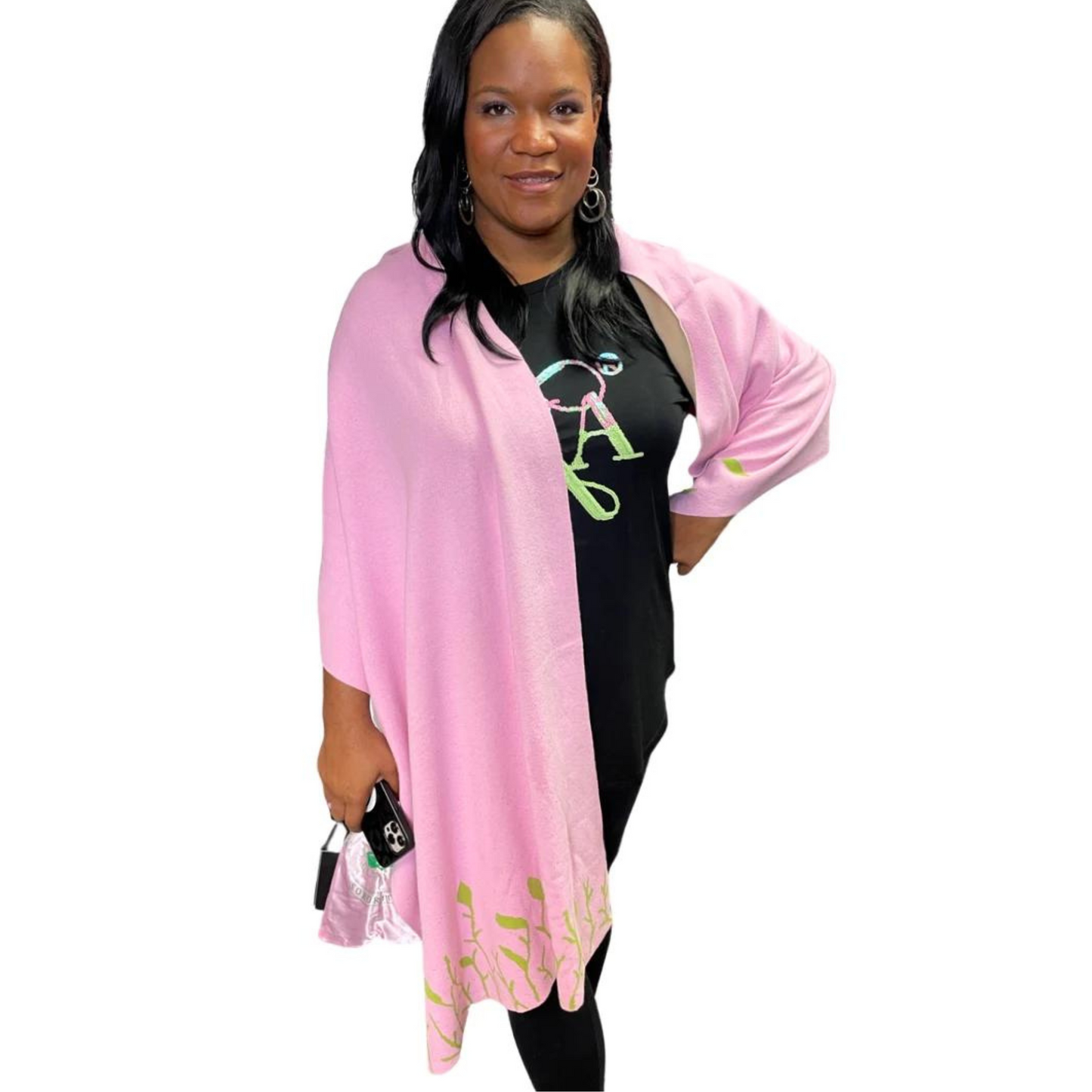 Pink & Green | Knit Shawls