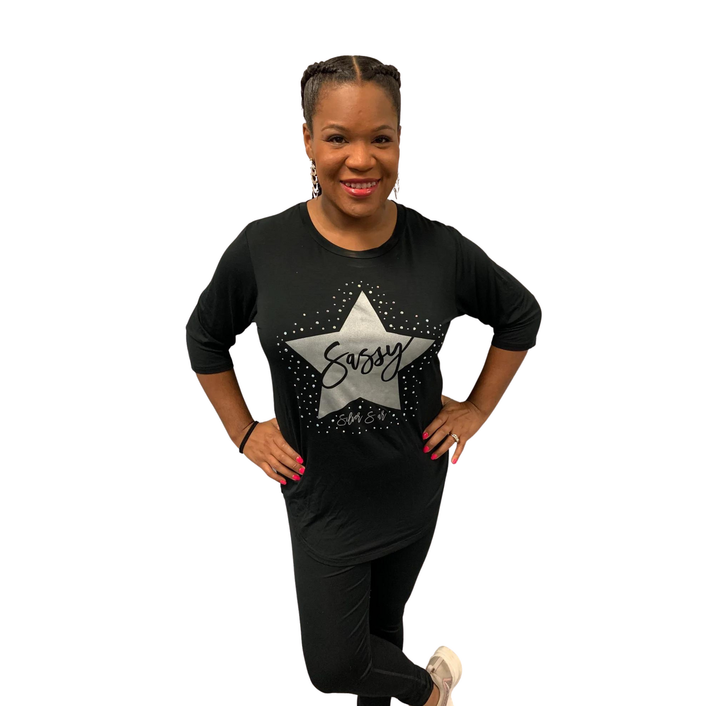 "Sassy Silver SAR" Zip Back Shirt