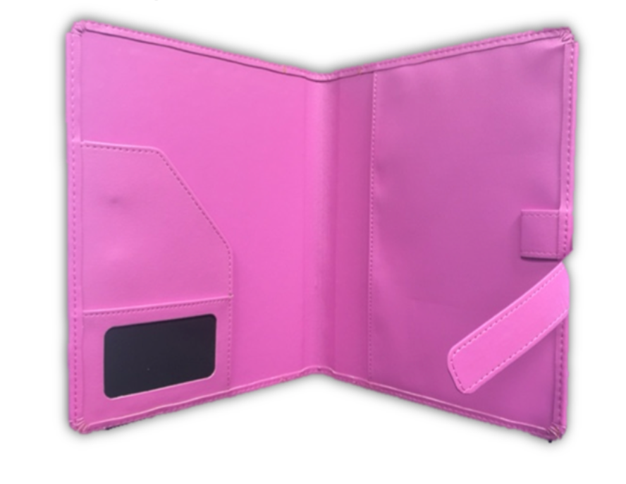 Classy Pink Vinyl Folio