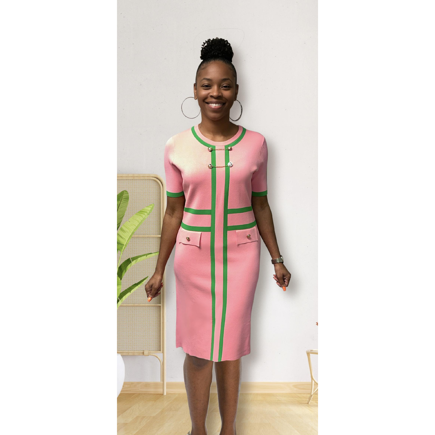 Pink & Green | New Knit Dress – Pink and Unique