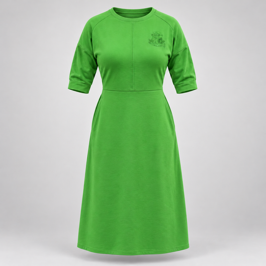 Green Dress with AKA Shield