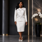 Ivory Radiance Embellished Skirt Suit