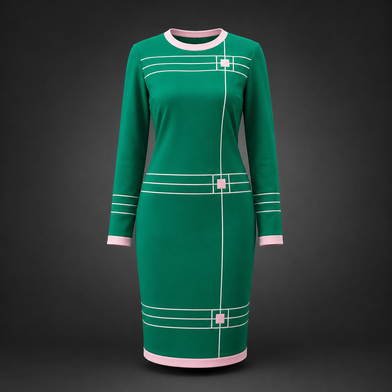 Emerald & Blush Modern Icon Dress
