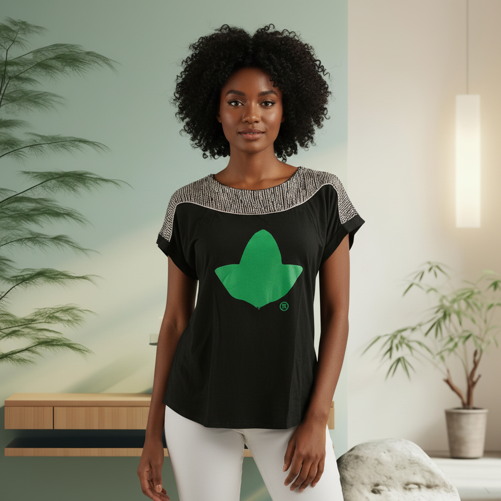 AKA | Sequin Top with Ivy Leaf