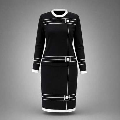 Black & White Modern Icon Dress