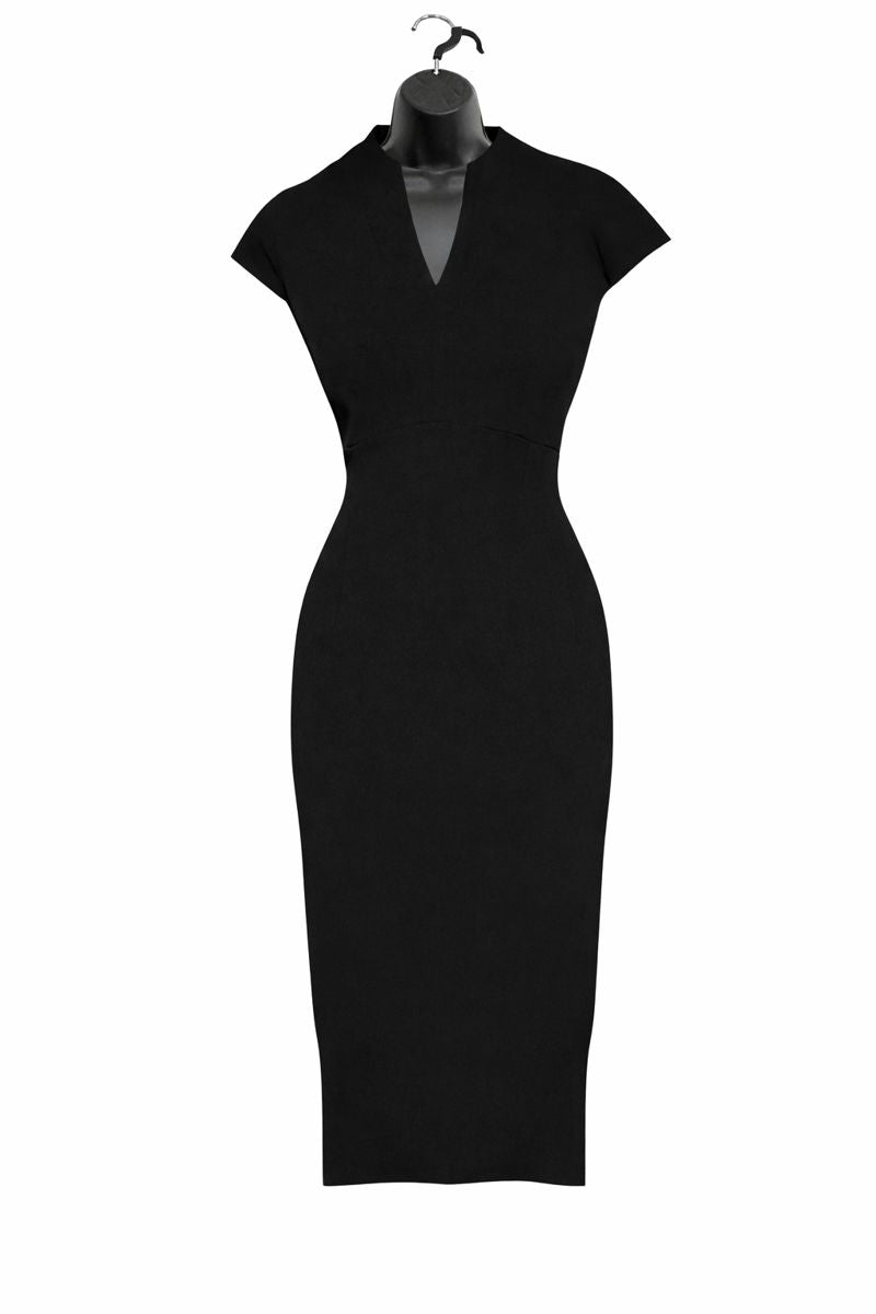 Black V-Neck Dress