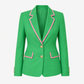 Green Blazer with Pink Trim