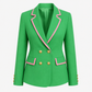 PRE-ORDER | Green Blazer with Pink Trim