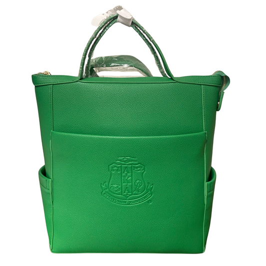 Green Sleek Backpack with AKA shield