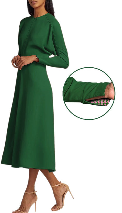 Green Batwing Dress