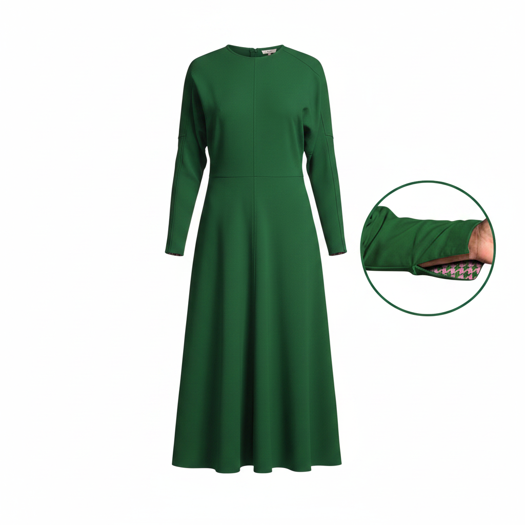 Green Batwing Dress