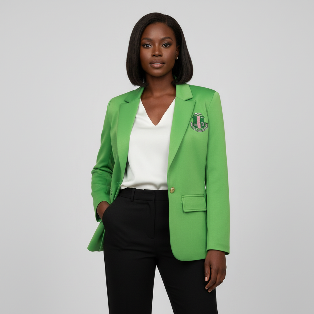 PRE-ORDER | Green Solid Blazer with Shield
