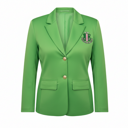 PRE-ORDER | Green Solid Blazer with Shield