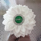 Links Flower Pin - White and Green