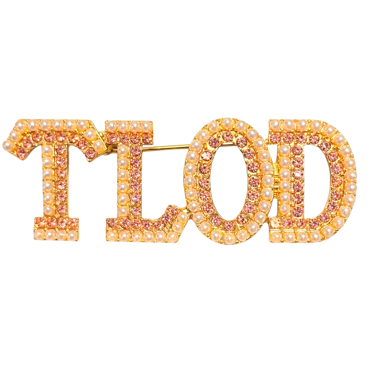TLOD Pink Rhinestone & Pearl Pin