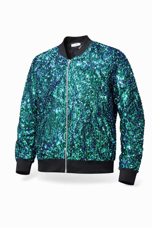Sequin Bomber Jacket