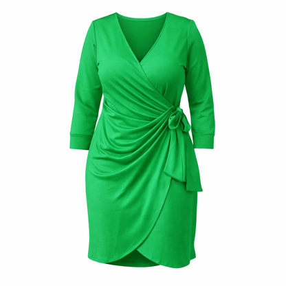 Pink & Green | Green Wrap Dress