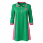 AKA | Green/Pink Stripe Petite Polo Dress