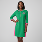 AKA | Green/Pink Stripe Petite Polo Dress