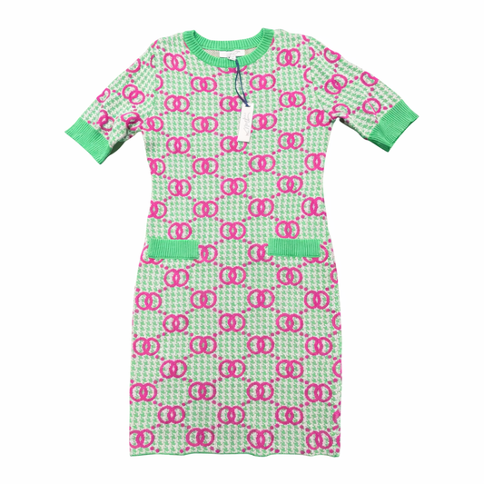 Plaid Pink Chain Knit Dress