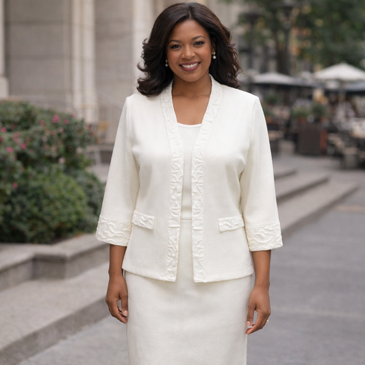 White 2pc Knit Set