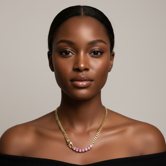 Rosé Luxe Accent Gold Chain