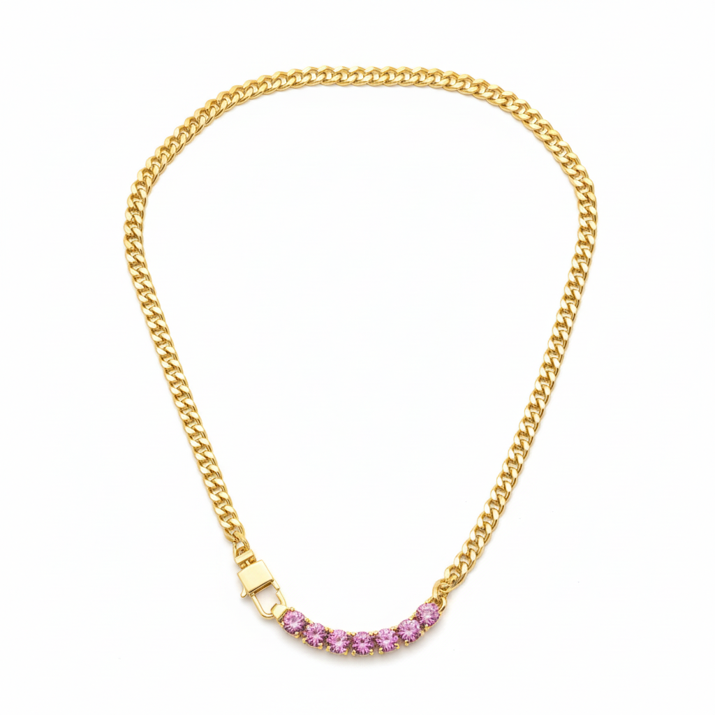 Rosé Luxe Accent Gold Chain