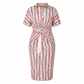 Button Down Ruched Shirt Dress
