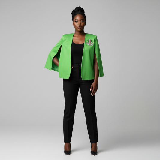 AKA | Green Cape Blazer