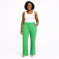 Green Pants with Seam and Pockets