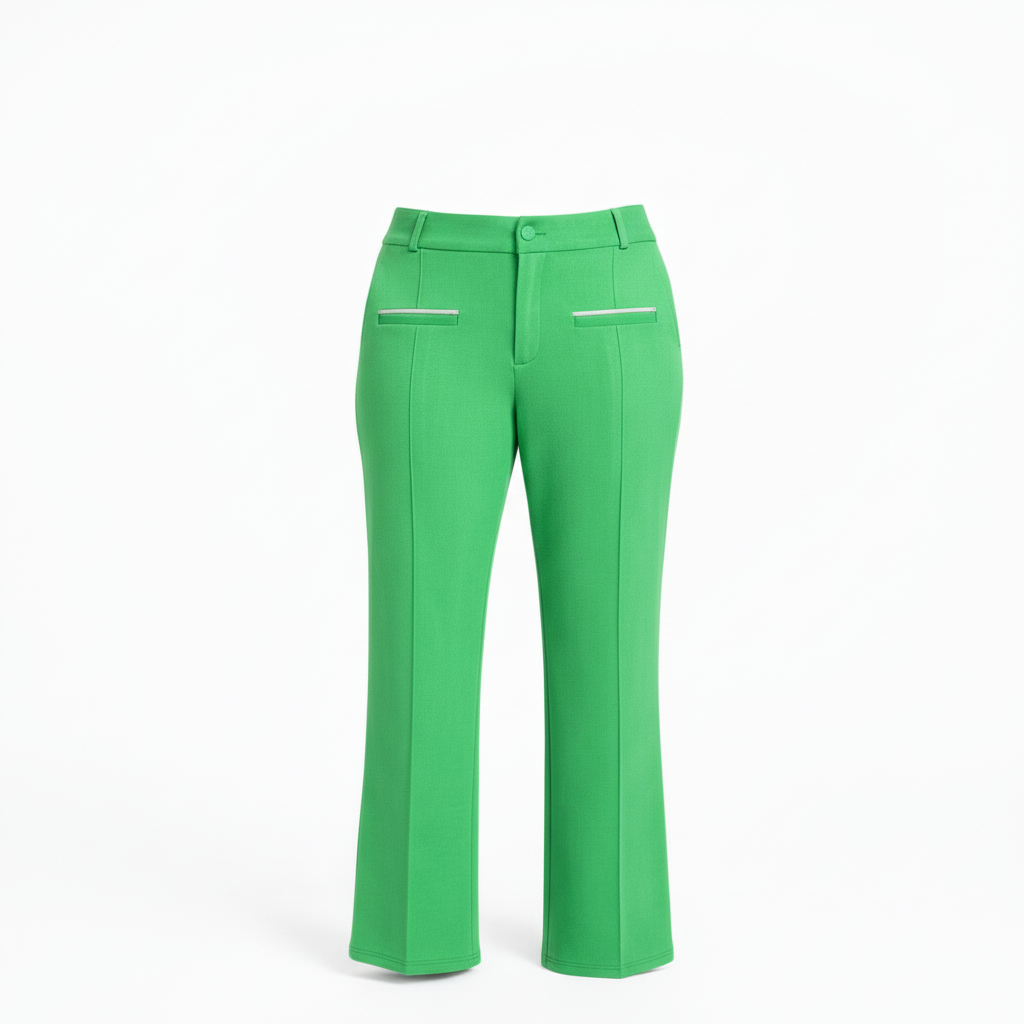 PRE-ORDER | Green Pants with Seam and Pockets