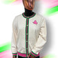 Cream, Pink and Green Cardigan