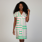 Pink and Green Block Dress