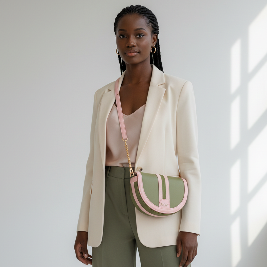 G Round Crossbody Bag – Olive Luxe Edition