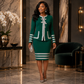 Emerald Executive Bow Skirt Suit