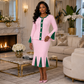 Pink Emerald Elegance Skirt Suit