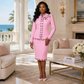 The Pink Legacy Jeweled Skirt Suit