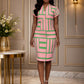 Pink and Green Block Dress